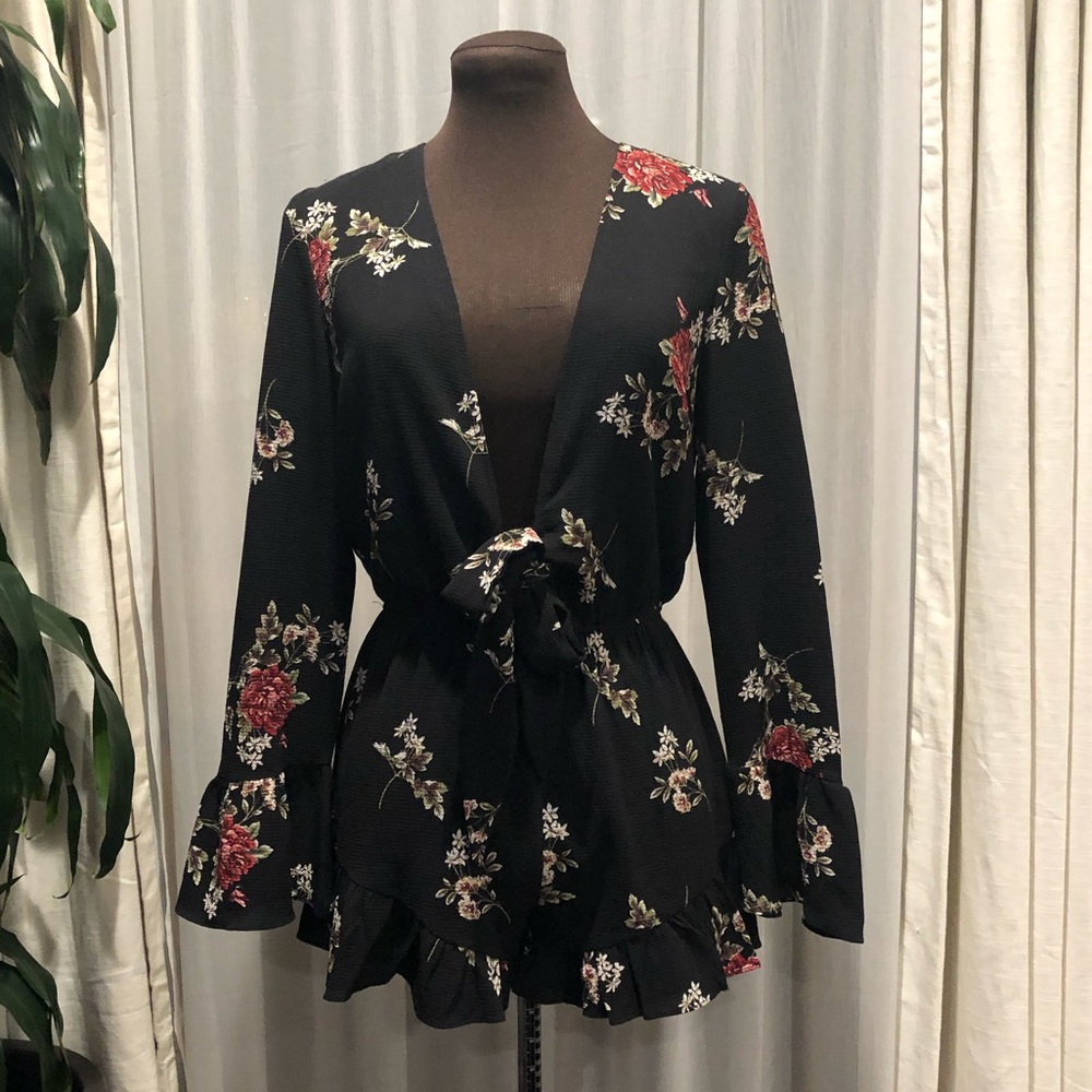 Cotton Candy Floral Romper